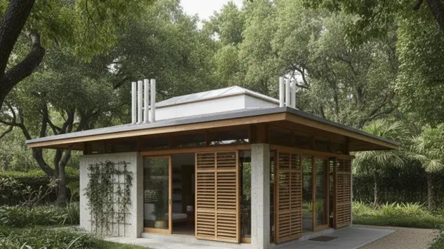 Ilustrasi Desain Rumah Kecil yang Sejuk Tanpa AC/Gemini AI