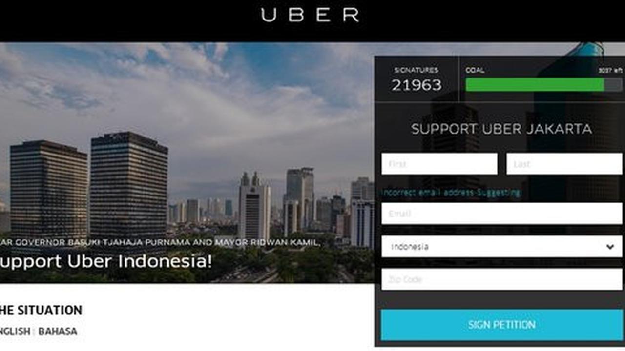 Tak direstui, Uber Indonesia galang suara lewat petisi online