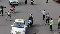 Cara Polisi Cegah Pengendara Motor Lewati Bundaran HI