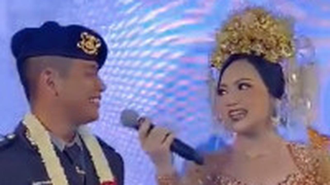 Cowoknya Ganteng Ceweknya Cantik, Momen Pernikahan Polisi Sama-sama Perwira Begitu Romantis