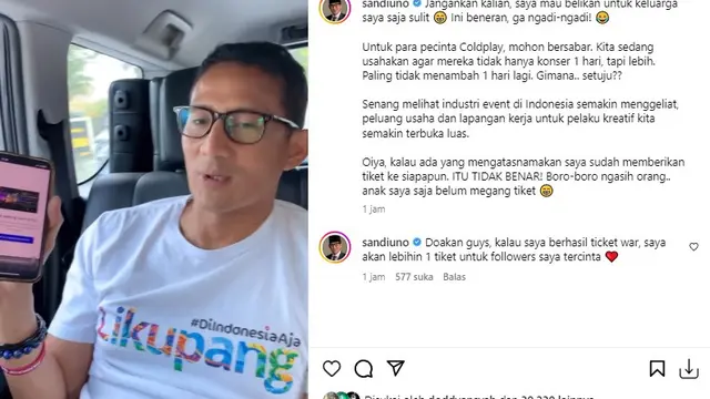 Sandiaga Uno (Foto: Instagram/@sandiuno)