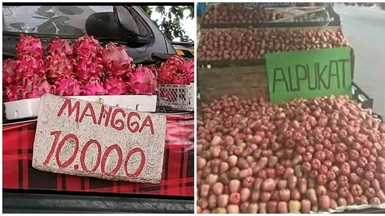 6 Tulisan Nama Buah Tak Sesuai dengan yang Dijual Ini Nyeleneh