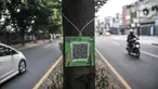 Pengendara motor melintasi pohon yang terpasang "QR code" di Jalan Ir H Juanda, Depok, Jawa Barat, Minggu (27/11/2022). Pemerintah Kota Depok memasang "QR code" pada 1.500 pohon perindang di Jalan Margonda Raya dan Jalan Ir H Juanda dengan total anggaran Rp49 juta untuk mengedukasi warga dengan informasi berupa nama pohon, nama ilmiah, umur maksimal, tinggi, lokasi, daya serap CO2 dan kode pohon untuk pendataan. (merdeka.com/Iqbal S. Nugroho)
