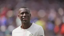 Nicolas Jackson meninggalkan lapangan usai mendapat kartu merah dalam laga Grup D Piala Dunia Antarklub antara Flamengo&nbsp;vs&nbsp;Chelsea di Philadelphia, Sabtu, 21 Juni 2025. (AP Photo/Chris Szagola)