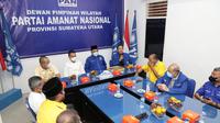 Musa Rajekshah dan jajaran Pengurus DPD Golkar Sumut silaturahmi ke DPW PAN Sumut