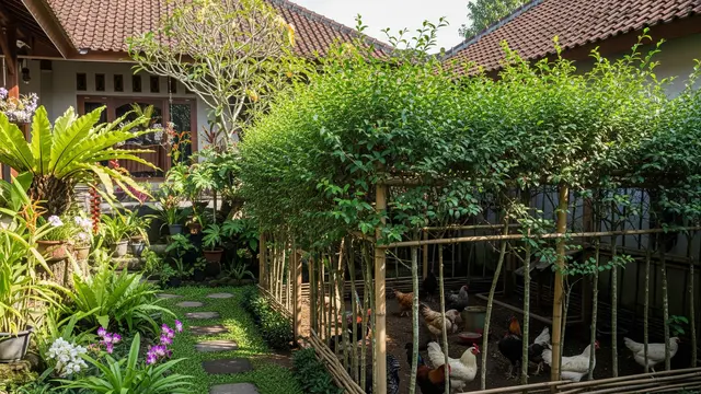 9 Desain Halaman Rumah Kombinasi Kebun dan Kandang Ayam, Solusi Urban Farming Estetik