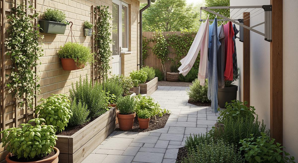 Desain Kebun Herbal dengan Jalur Paving
