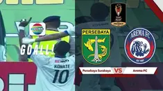Berita video highlights gol kedua dari Arema FC pada final leg pertama Piala Presiden 2019 menghadapi Persebaya Surabaya di Gelora Bung Tomo, Selasa (9/4/2019).