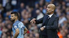 Manajer City Pep Guardiola dalam laga melawan Everton, Sabtu (15/10/2016). ( Reuters / Phil Noble )