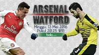 Arsenal menjamu Watford pada putaran keenam Piala FA di Emirates Stadium, London, Minggu (13/3/2016). (Bola.com/Samsul Hadi)