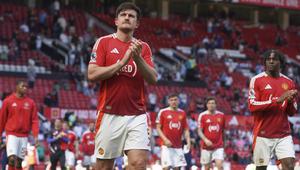 Manchester United keok 0-2 dari West Ham United&nbsp;pada laga pekan ke-36 Premier League musim ini di Old Trafford, Minggu (11/5/2025) malam WIB. (AP Photo/Ian Hodgson)