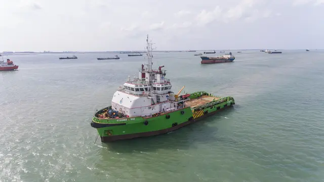 Kapal yang dimiliki oleh PT Pelayaran Nasional Ekalya Purnamasari. (Dok ELPI)
