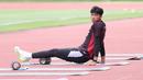 Para pemain Timnas Indonesia U-22 menjalani latihan di Stadion Madya, Senayan, Jakarta, Rabu (26/11/2025) jelang keberangkatan ke SEA Games 2025.