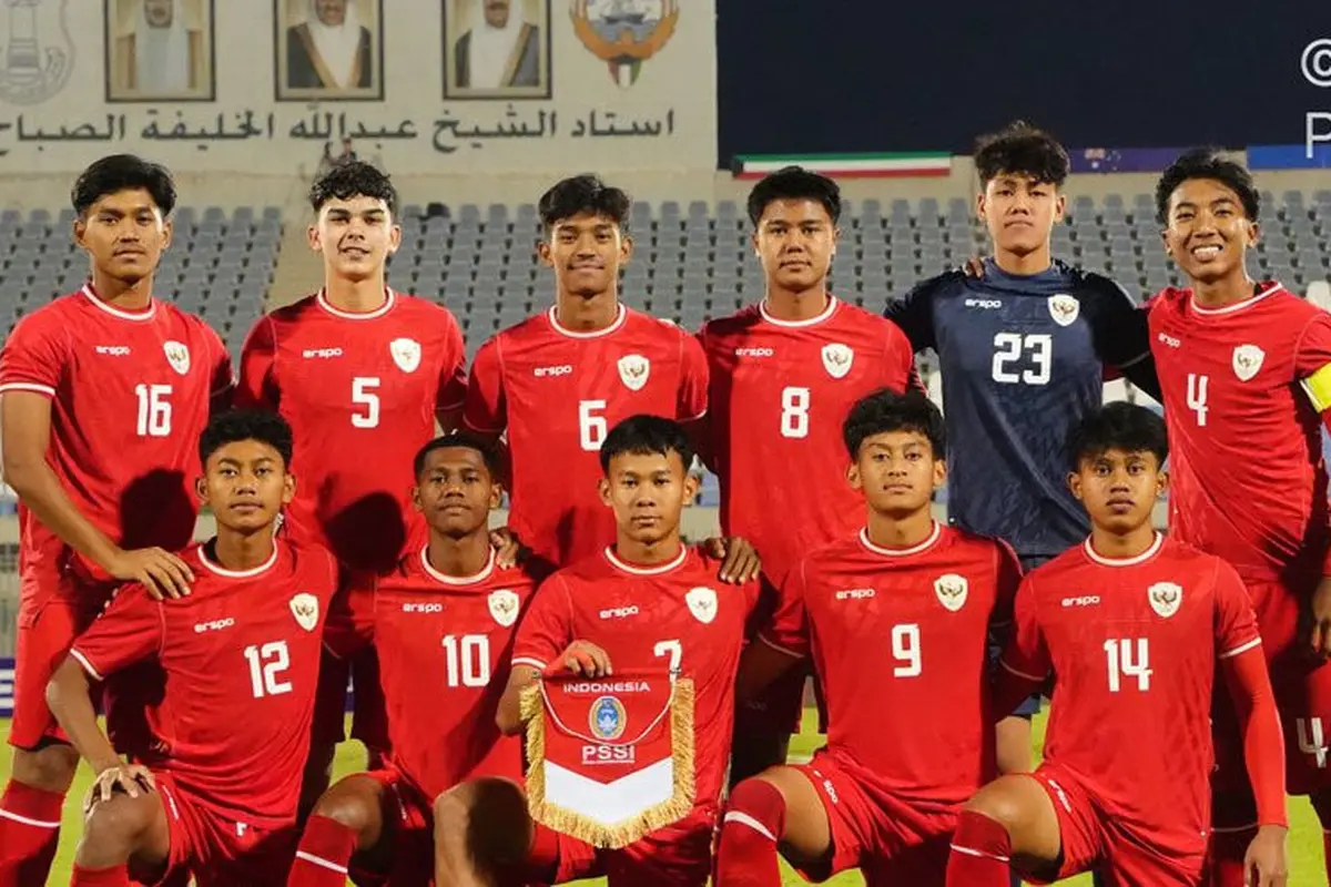 Starting XI Timnas Indonesia pada laga lawan Australia pada Kualifikasi Piala Asia U-17 2024 (c) Media PSSI