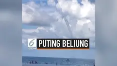 Beredar video puting beliung raksasa di Pulau Siesta Key, Florida. Fenomena alam ini menjadi tontonan warga yang ada di sekitar.