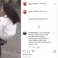 Wanita Ini Jatuh Karena Tidak Pegangan Saat Berboncengan (Instagram @agoez_bandz4)