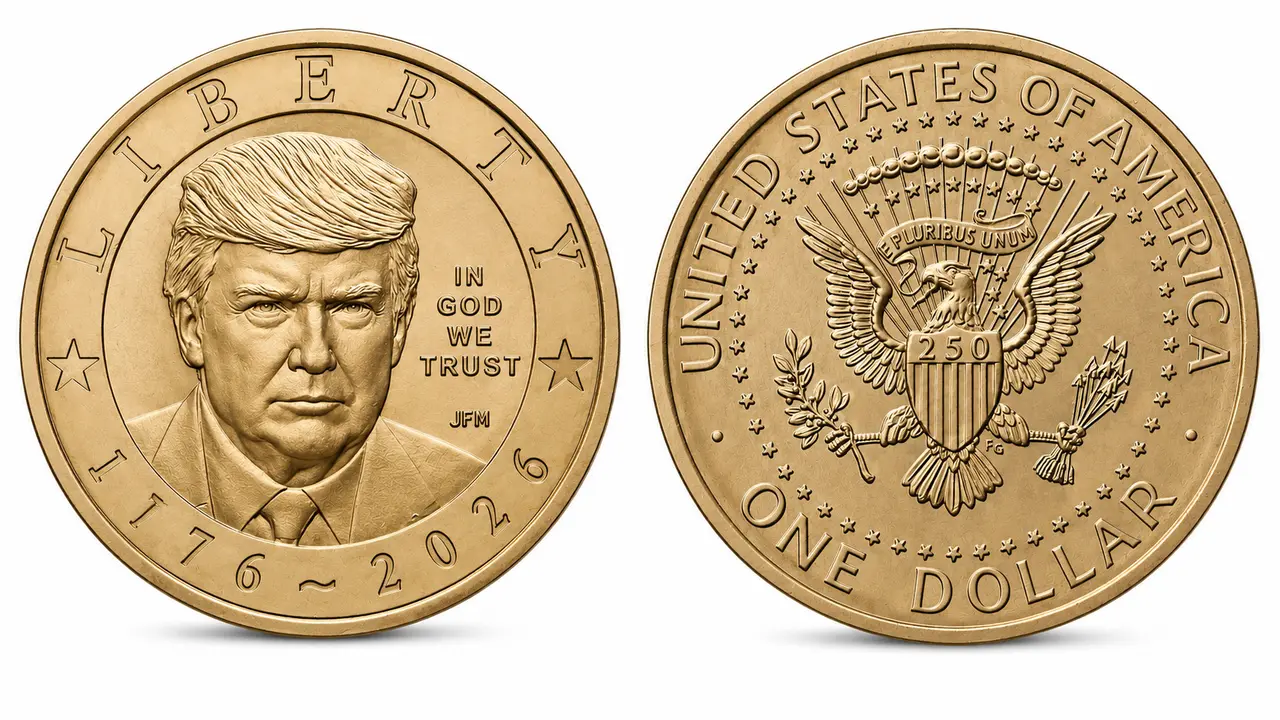 Wajah Donald Trump resmi diabadikan di koin $1 peringatan 250 tahun Amerika Serikat (AS). (Dok usmint.gov)