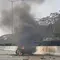 Detik-detik Subaru Tabrak Truk, Terpental dan Terbakar