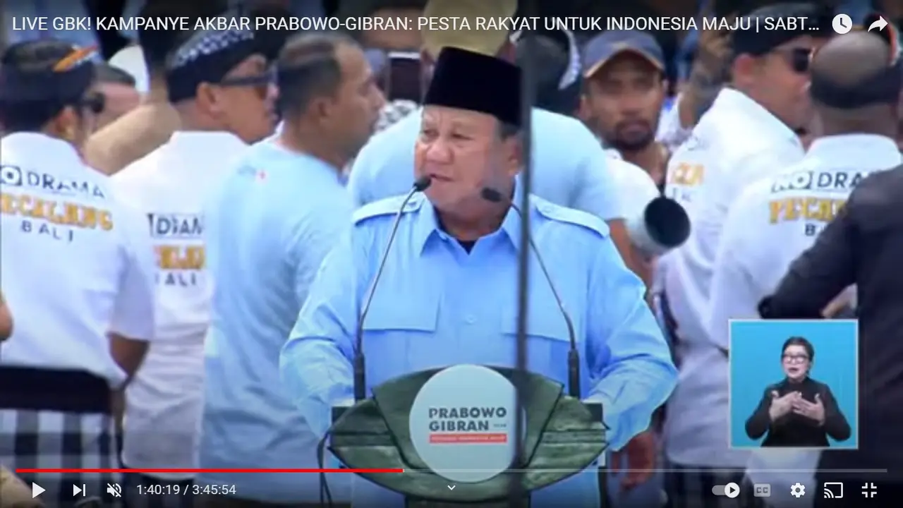 Prabowo Subianto Kampanye Akbar di GBK Senayan