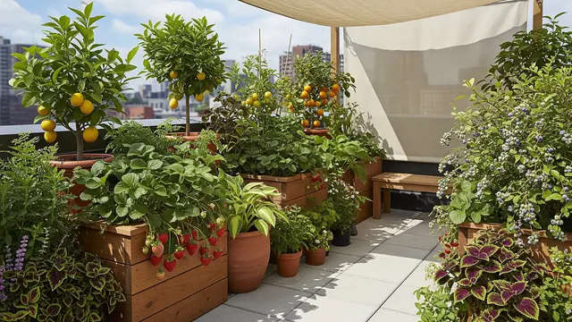 Ide Kebun Buah Mini di Rooftop Rumah Sederhana Anti Panas/Gemini AI