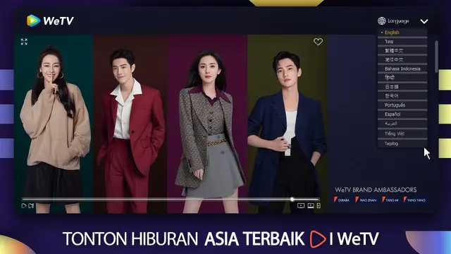 Empat duta global platform streaming WeTV. (Foto: Dok. WeTV)