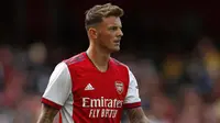 Ben White. Bek tengah ini didatangkan Arsenal dari Brighton and Hove Albion senilai 58,5 juta euro pada 30 Juli 2021. Debutnya tidak berakhir manis, Arsenal kalah 0-2 dari tuan rumah tim promosi Brentford pada laga pembuka Liga Inggris, 13 Agustus 2021. (Foto: AFP/Adrian Dennis)