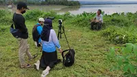 Pengambilan gambar film dokumenter 2 Megaproyek Bendungan masa Kolonial dan Orba, di Banjarnegara. (Foto: Heni Purwono untuk Liputan6.com)