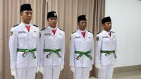 Para Calon Paskibraka Nasional 2025 telah menjajal Pakaian Dinas Upacara yang bakal dikenakan saat HUT RI ke-80 nanti. (Foto: Virghita Pragiwaka Gutama/Liputan6.com)