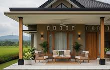 Desain Rumah Kampung Modern Satu Lantai, Teras Luas dan Suasana Sejuk