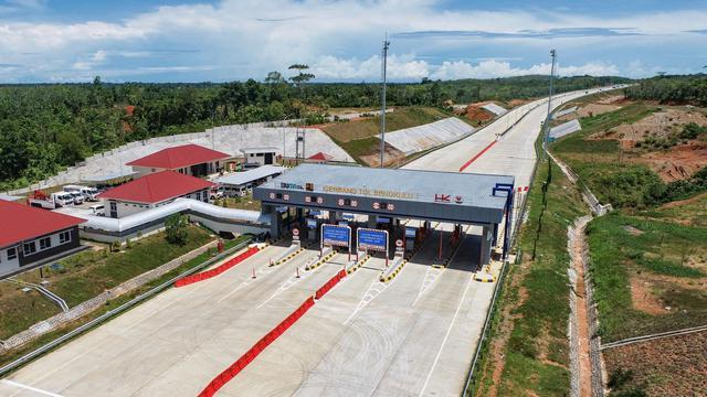 Jalan Tol Trans Sumatera (JTTS) ruas Tol Lubuk Linggau-Curup Bengkulu Seksi 3 Tol Bengkulu-Taba Penanjung sepanjang 17,6 km yang dibangun oleh Hutama Karya. (Dok HK)