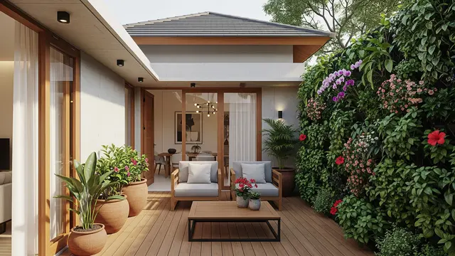 Model Rumah Mungil Tapi Punya Kebun dan Teras Belakang