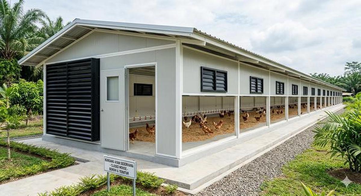 8 Desain Kandang Ayam Sistem Ventilasi Silang Biar Tidak Pengap dan Bau
