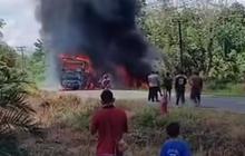 Adu Banteng Bus VS Truk Tangki Terbakar, 6 Penumpang Dikabarkan Meninggal Dunia