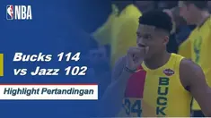 Giannis menjatuhkan 30 poin dan meraih 10 rebound dalam kemenangan melawan Jazz 114-102.