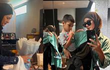 6 Foto Paula Verhoeven yang Gagal Memberikan Kejutan Ulang Tahun untuk Putranya, Karena Tidak Tahu Kenzo Sedang Berada di Luar