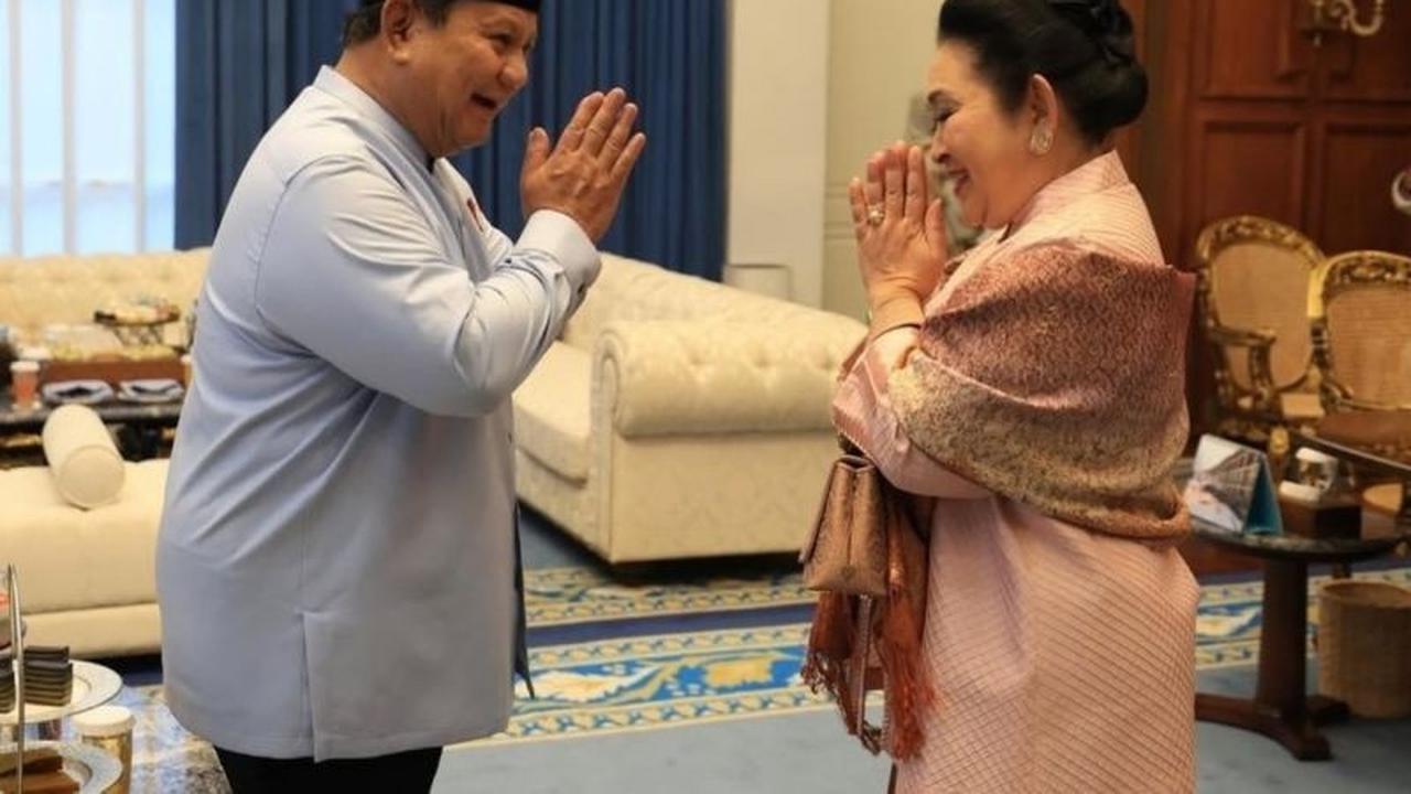Momen Hangat Prabowo Lebaran Bersama Titiek Soeharto dan Didit