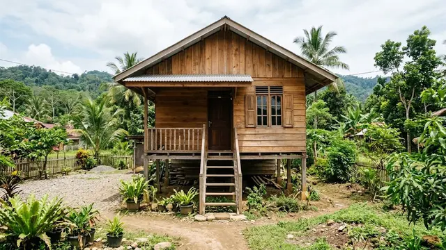 Rumah Panggung Kayu, Hunian 30 Jutaan Adem dan Tahan Banjir