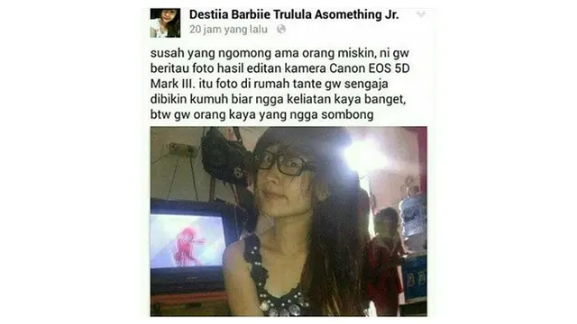 Status Kocak saat Ingin Mencoba Sombong Ini Bikin Mikir Keras