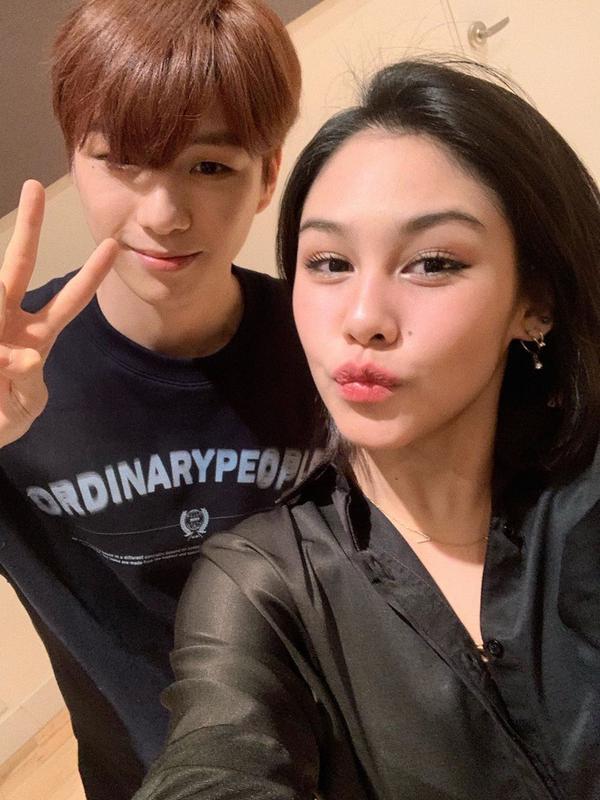 Vanesha Prescilla dan Kang Daniel. (Instagram @vaneshaass)