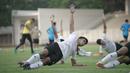 Pemain Timnas Indonesia saat mengikuti sesi latihan perdana di Stadion Madya, Jakarta, Jumat (7/8/2020) sore WIB. Sebanyak 24 pemain Timnas Indonesia jalani latihan perdana dengan mengikuti protokol kesehatan. (dok.PSSI)