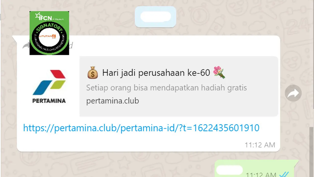 Cek Fakta Liputan6.com menelusuri informasi Pertamina bagikan hadiah untuk merayakan hari jadi ke-60
