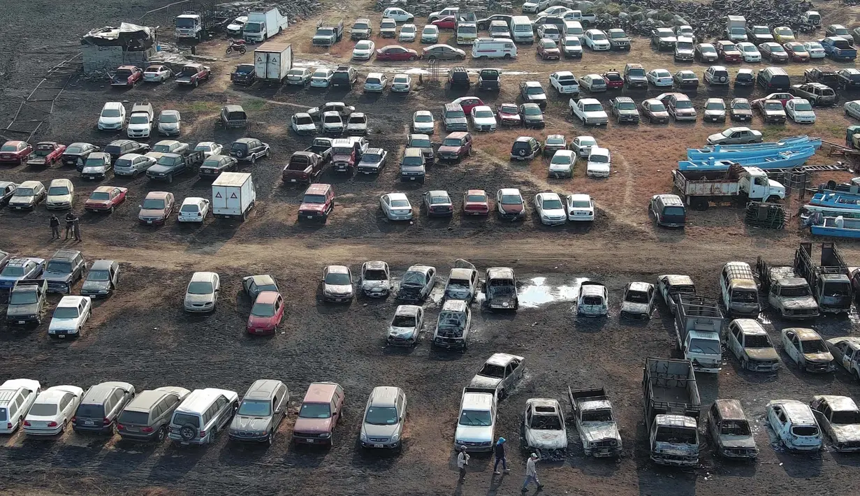 Setidaknya, ada tujuh kebakaran hutan di Ekuador yang menyebabkan sedikitnya enam orang terluka dan memaksa evakuasi lebih dari 100 keluarga. (MARCOS PIN/AFP)