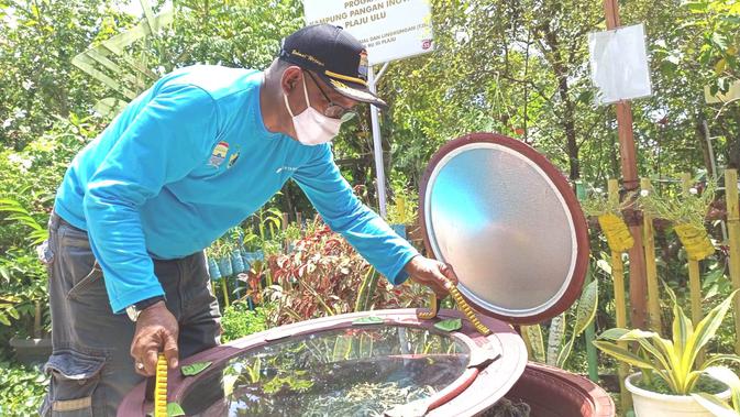 Solar Food Dehydrator, dirancang oleh warga binaan Pertamina RU III Palembang, untuk mempercepat pengeringan rempah-rempah di Lorong Selamat Palembang Sumsel (Liputan6.com / Nefri Inge)