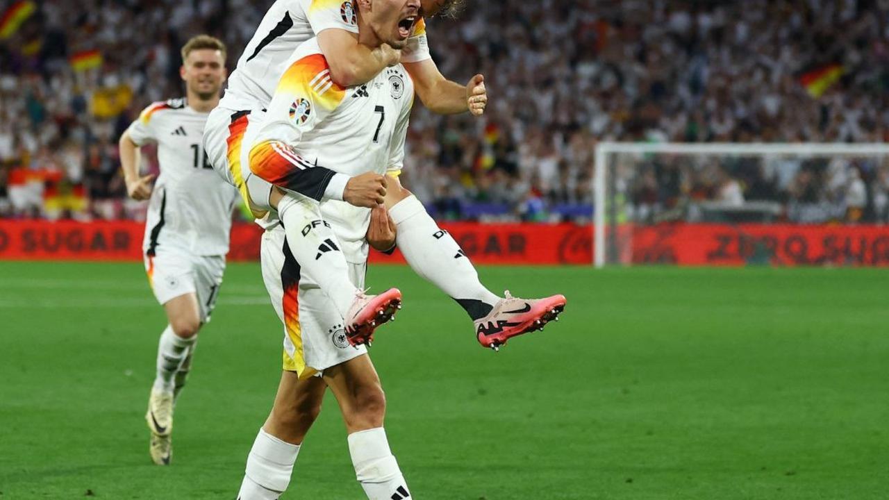 Timnas Jerman tampil superior saat menghadapi Timnas Skotlandia dalam babak penyisihan Grup A Euro 2024 di Stadion Allianz Arena, Munich, Jerman, pada Sabtu (15/6/2024) dini hari WIB. Der Panzer, julukan Timnas Jerman, menggilas Skotlandia dengan skor tel