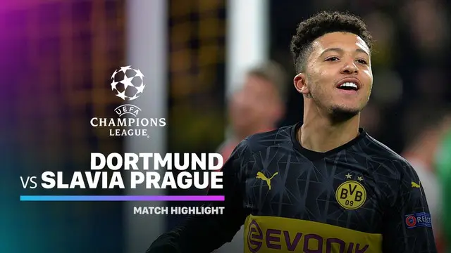 VIDEO: Highlights Liga Champions, Borussia Dortmund Vs Slavia Praha 2-1