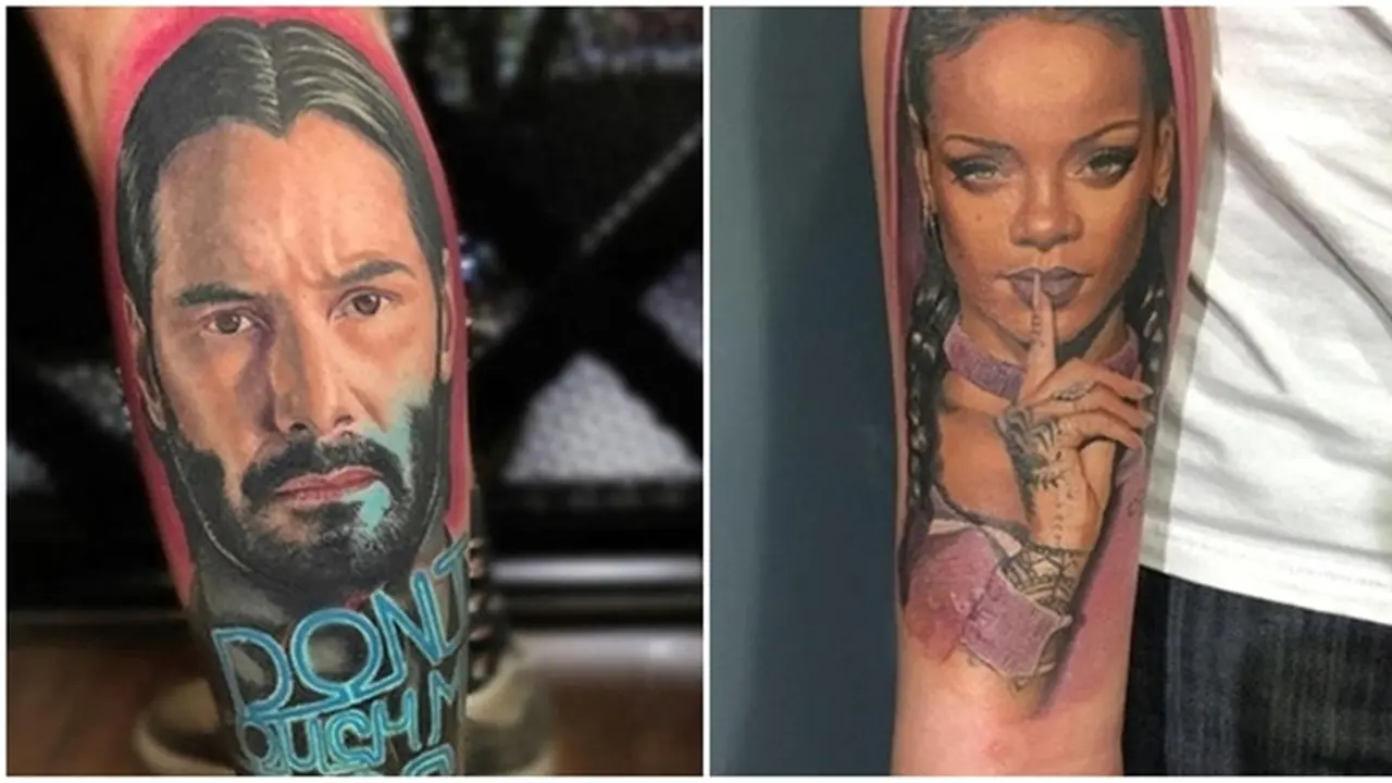Tato Gambar Wajah Seleb Ini Terlihat Nyata, 7 Hasilnya Bikin Takjub