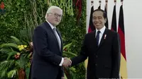 Presiden Joko Widodo atau Jokowi dan Presiden Republik Federal Jerman Frank-Walter Steinmeier membahas situasi di Ukraina dan kerja sama Indo-Pasifik. (Dok Biro Pers/Setpres)