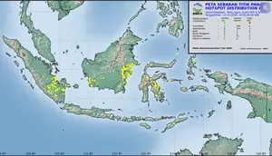 Setelah Diguyur Hujan, Begini Sebaran Titik Panas di Kalsel dan Kalteng