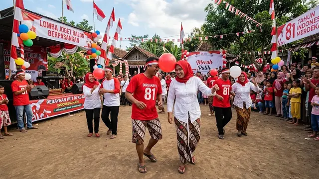 Ragam Lomba Kemerdekaan 17 Agustus 1945 HUT RI Ke-81 Ibu-Ibu Yang Penuh Gelak Tawa