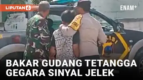 VIDEO: Walah! Bocah di Grobogan Bakar Gudang Tetangga gegara HP Susah Sinyal